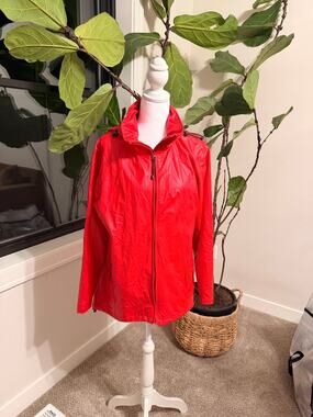 Vintage Helly Hansen Red Full Zip Hooded Jacket – Size Medium